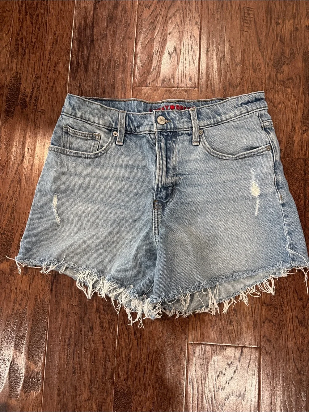Lucky Brand Light Blue Frayed Hem Denim Shorts - Picture 1 of 3